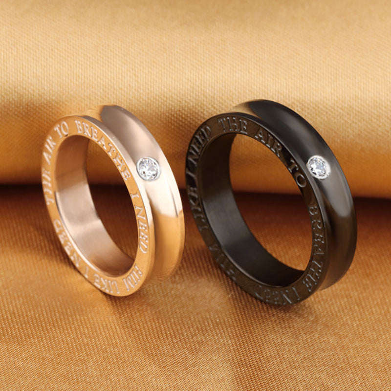 AZIZ BEKKAOUI Engraved Lover Wedding Rings For Men & Women - 7 / Male - Not engraved