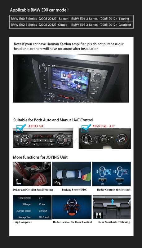 BMW 3 Series 1 Din Android Car Stereo