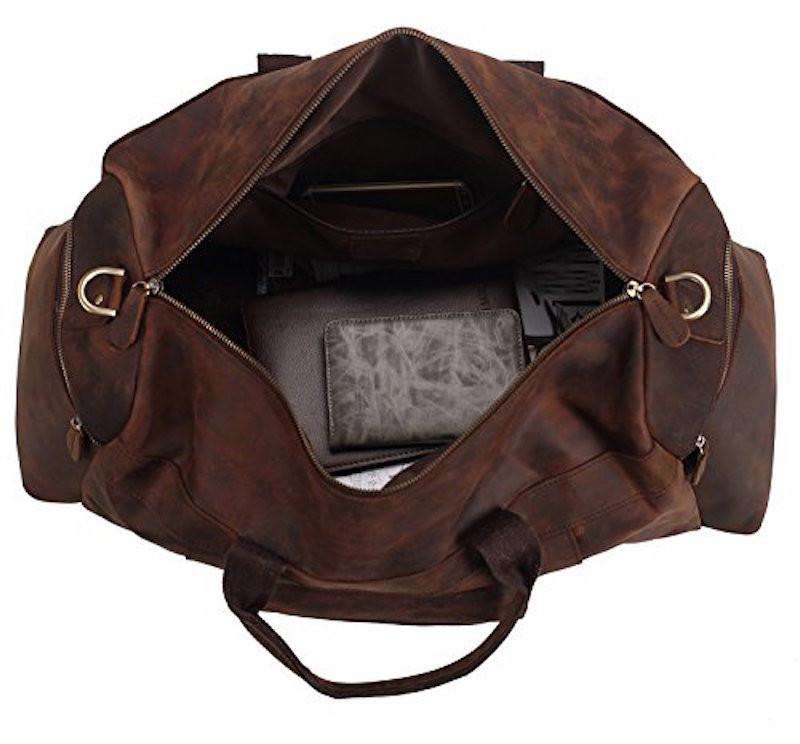 Marrone Leather Duffel Bag