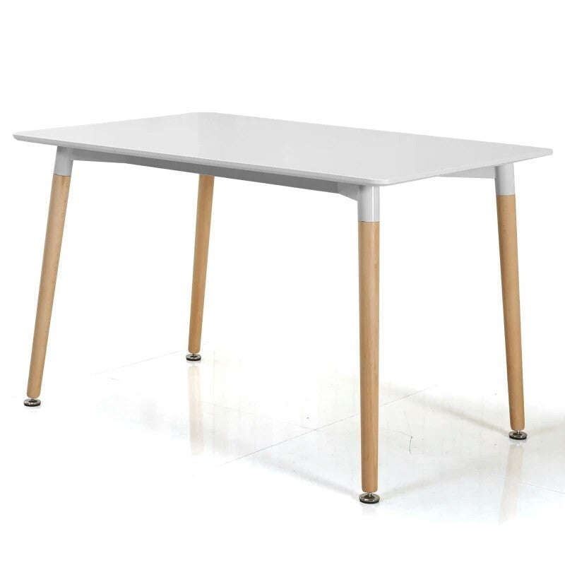 Levanza White Rectangular Dining Table by CHG, Size 1.4 M