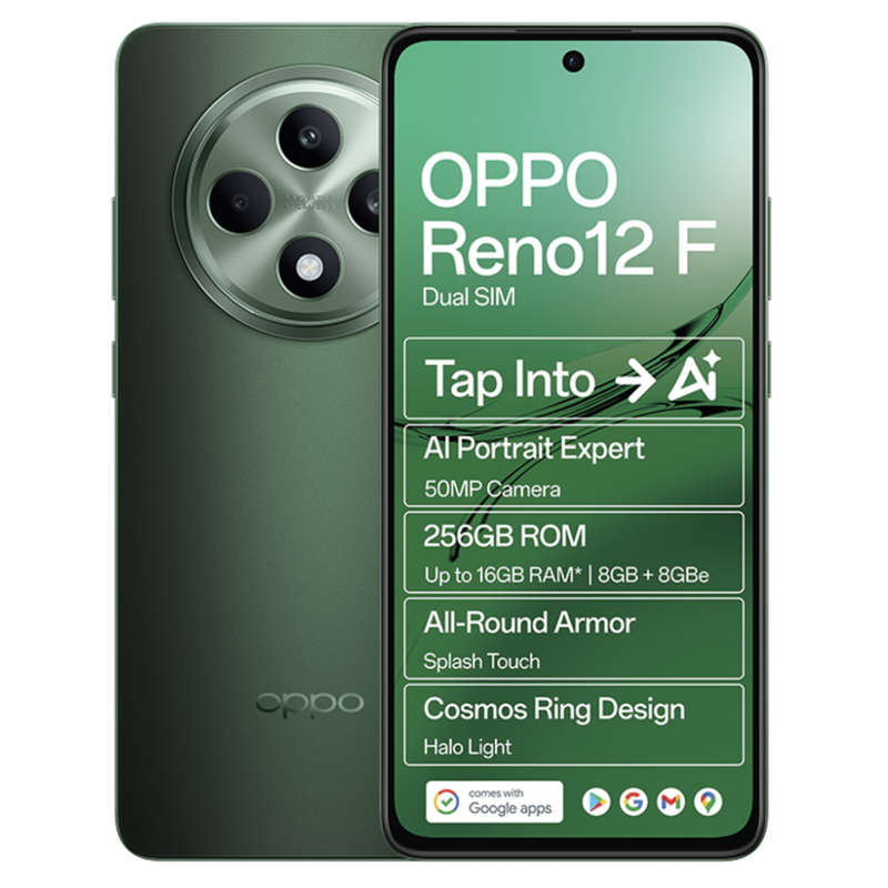 OPPO Reno 12 F 4G 8GB RAM 256GB ROM - Dual SIM - Olive Green
