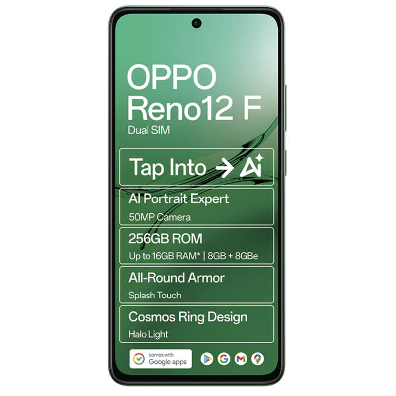 OPPO Reno 12 F 4G 8GB RAM 256GB ROM - Dual SIM - Olive Green