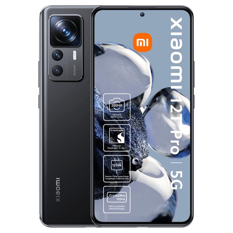 Xiaomi 12T Pro 12GB RAM and 256GB ROM 5G Dual SIM Unlocked - Black