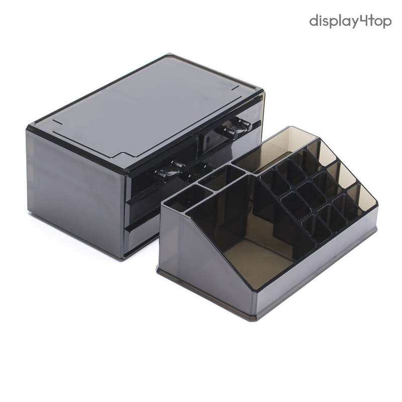 Jewellery Storage Box Acrylic Cosmetics Lipsticks Makeup Organiser Holder Box(4 Drawers Black)