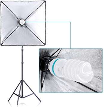 Neewer 2.6M x 3M/8.5ft x 10ft Background Support System and 800W 5500K Umbrellas Softbox Continuo...