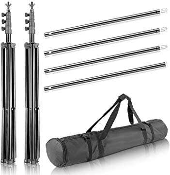 Neewer 2.6M x 3M/8.5ft x 10ft Background Support System and 800W 5500K Umbrellas Softbox Continuo...