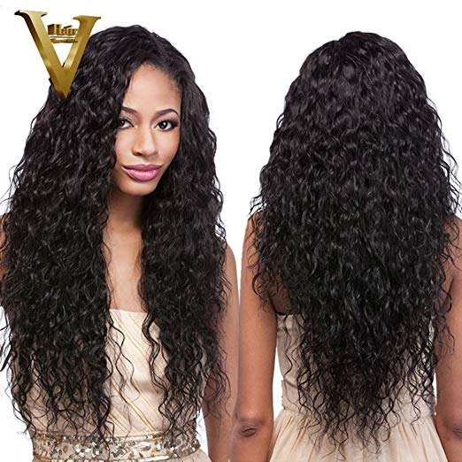 ALI V Glueless Full Lace Human Hair Wigs Water wave Lace Front Wigs For Black Women Unprocessed B...