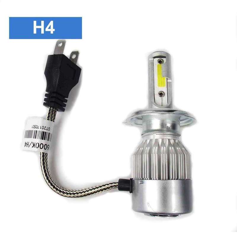 C6 LED Headlight 6000K colour All In One Compact Design - H4