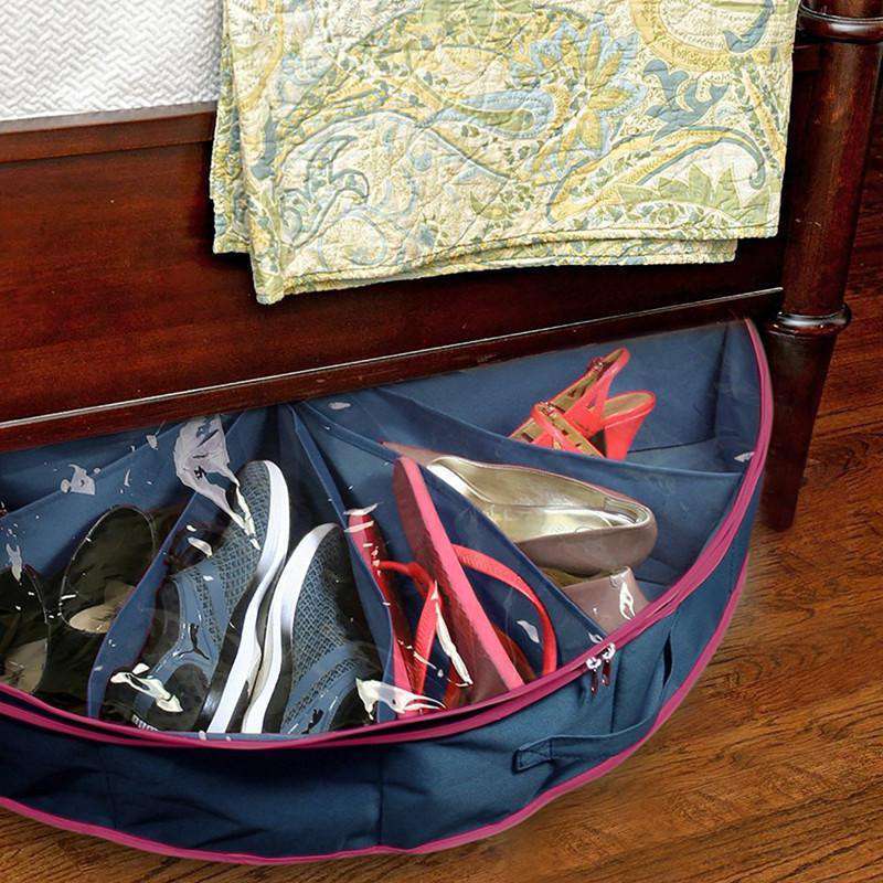 Shoe Organizer Round Shape, 12 Racks  360 Zipper to Keep Shoes Cleaning Tool