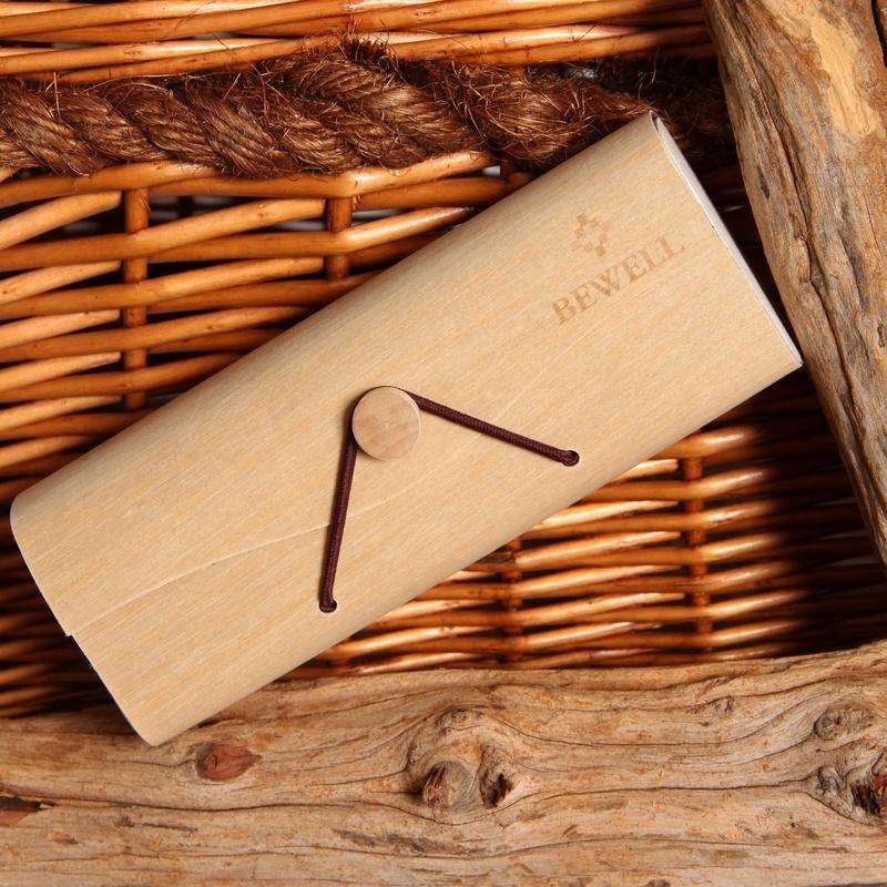 Aviator Style Black & Rose Bamboo Wood Sunglasses.