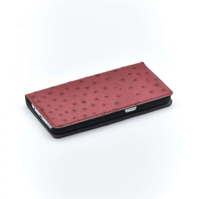 Bookcase Magnetic Tellur Samsung S8 Ostrich Leather Red - Red / TLL119174