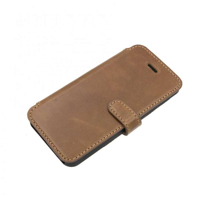 Tellur Book Case Genuine Leather for iPhone 5/5s/SE, Brown - Brown / TLL116273