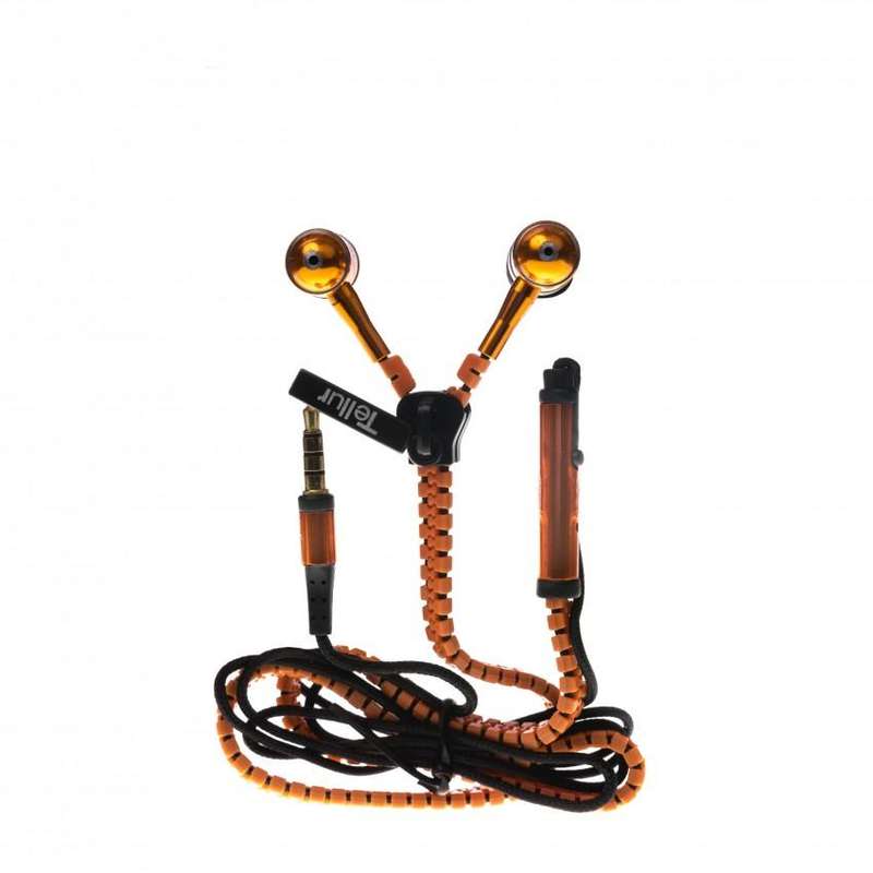Tellur In-Ear Headset Fantasy Zip series, Orange - Orange / TLL162061