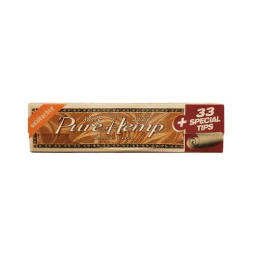 Pure Hemp Paper  Unbleached King Size with Tips (1PC)