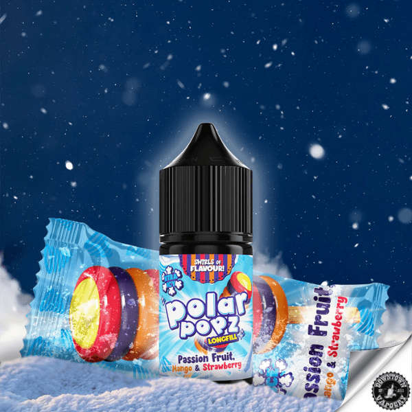Vapology Polar Popz -Passion Fruit, Mango & Strawberry Xtra Long Fill 30ml