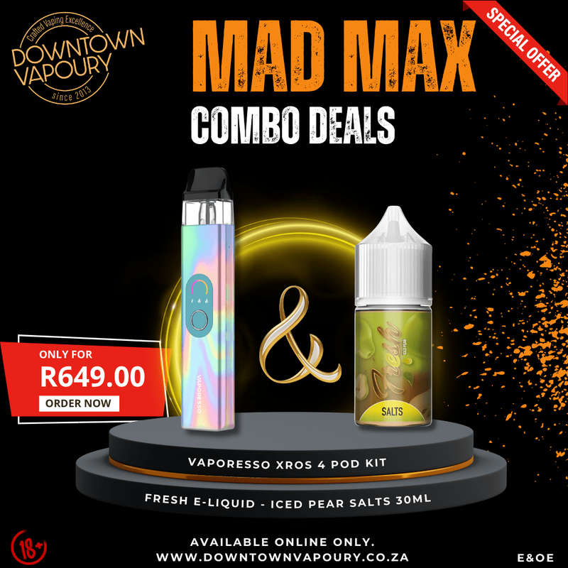 Vaporesso XROS 4 Pod Kit + Fresh E-Liquid - Iced Pear Salts 30ML