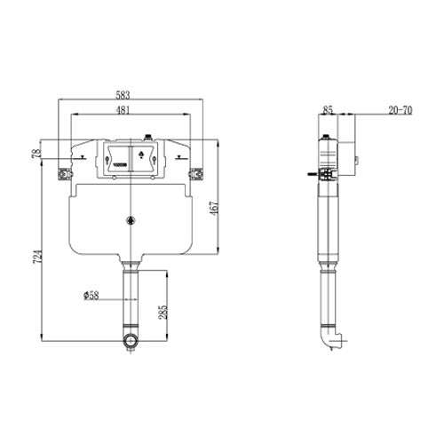 Cobra Concealed Cistern Wall Hung Pans