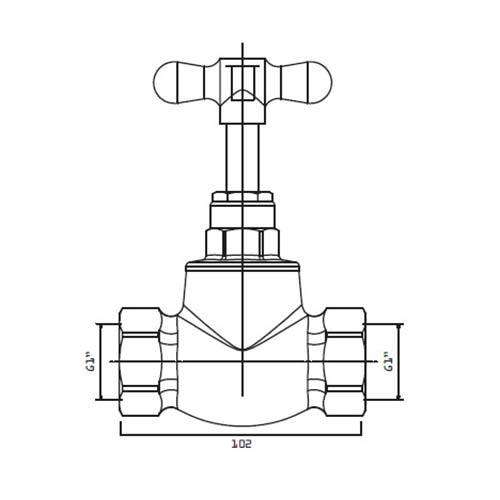 Cobra Standard Stop Tap FxF 25mm