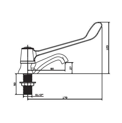 Cobra Reducing Elbow C to C 22 to 15mm
