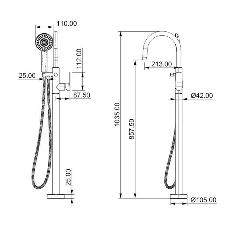 Cobra Seine Freestanding Bath Mixer