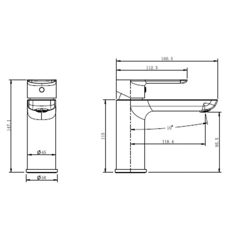 Cobra Seine Standard Basin Mixer - Chrome