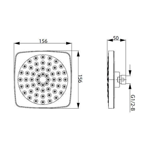 Cobra Den Square Shower Head