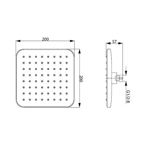 Cobra Pause Square Shower Head