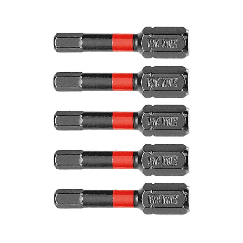 Impact Bit 30mm Length 5mm Hex 5pcs