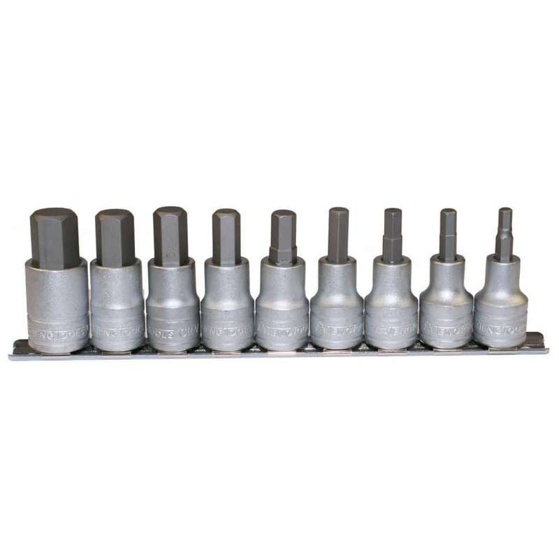 9PC 1/2inch Drive Hex Bit Socket Set