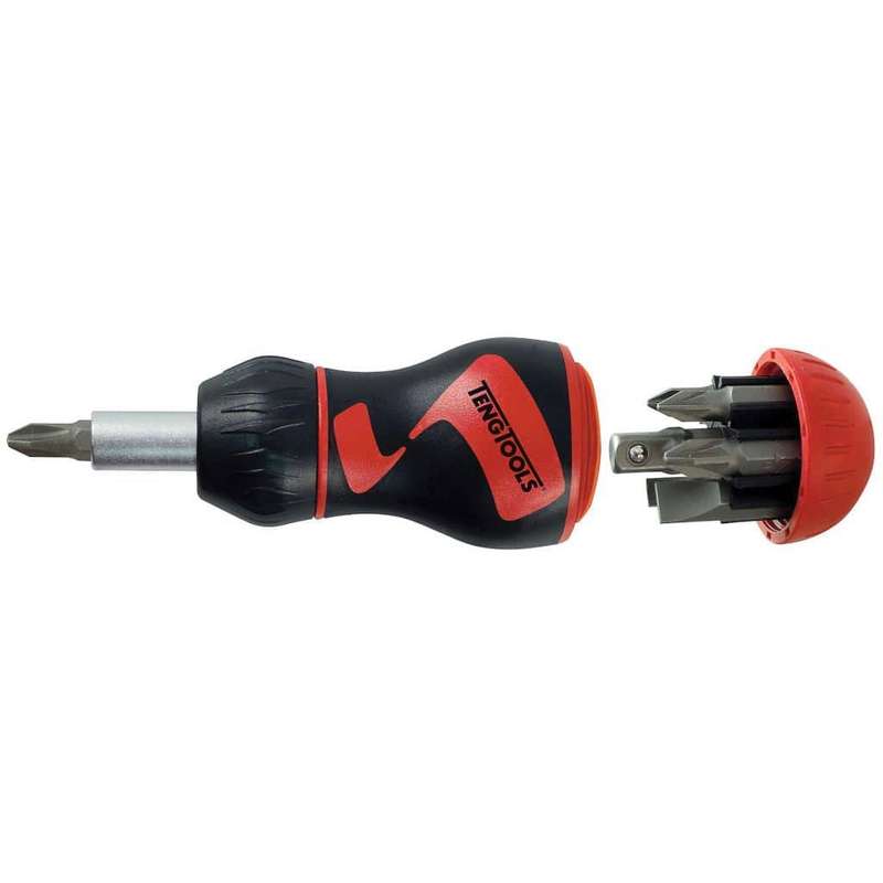 8PC Stubby Ratcheting Bits Driver Set