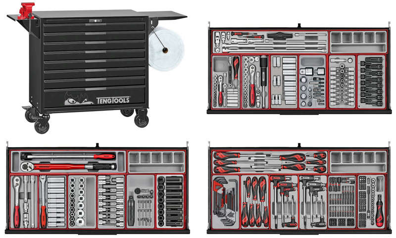1008PC 37inch wide PRO35 black roller cabinet tool kit
