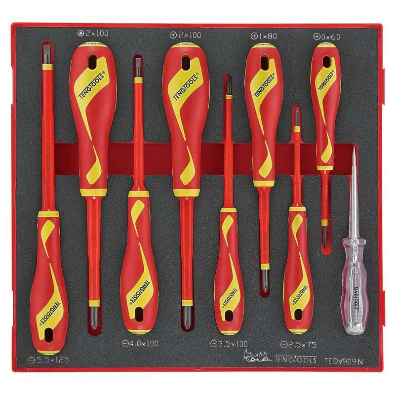 9PC 1000 Volt Insulated Screwdriver Set in EVA