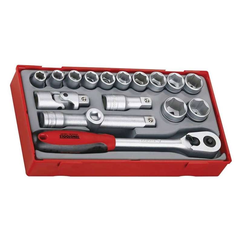 17PC 1/2inch Drive Socket Set (6 Point)