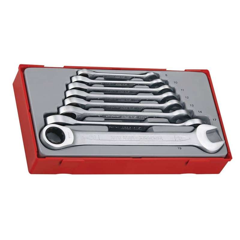 8PC Ratcheting Combination Spanner Set
