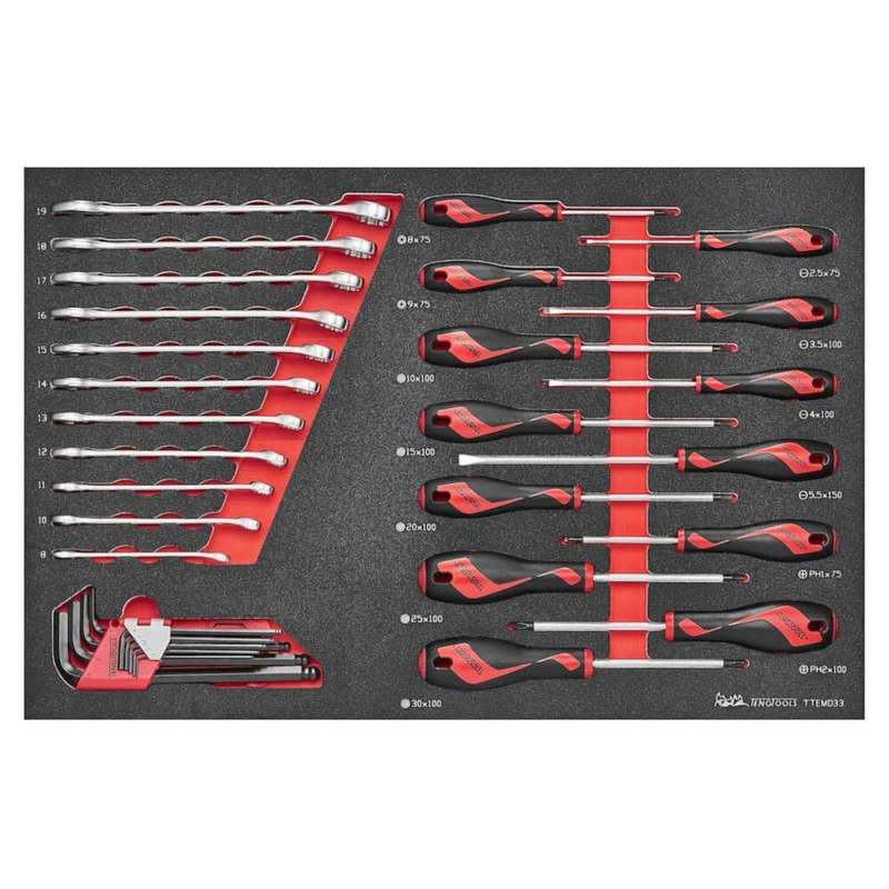 33PC Screwdriver and Spanner set in EVA Foam