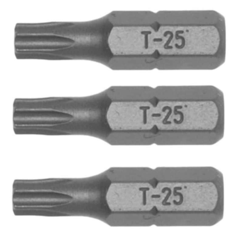 3PC 1/4inch Drive Hex TX25 Torx Bit 25MM