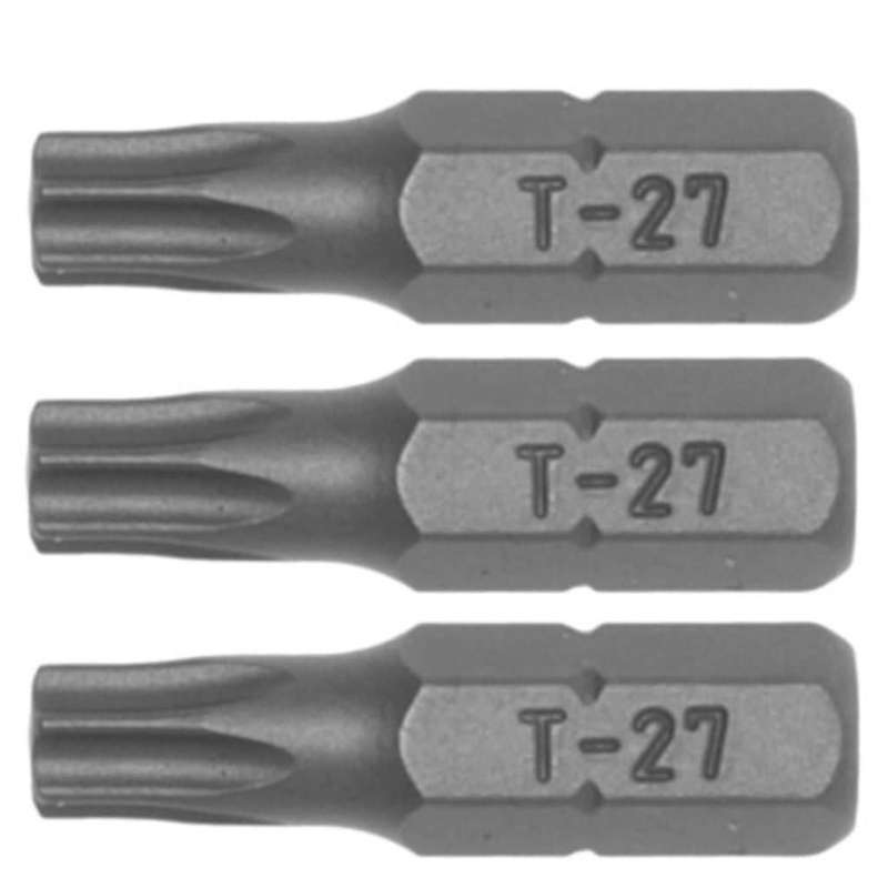 3PC 1/4inch Hex Drive TX27 Torx Bit 25MM