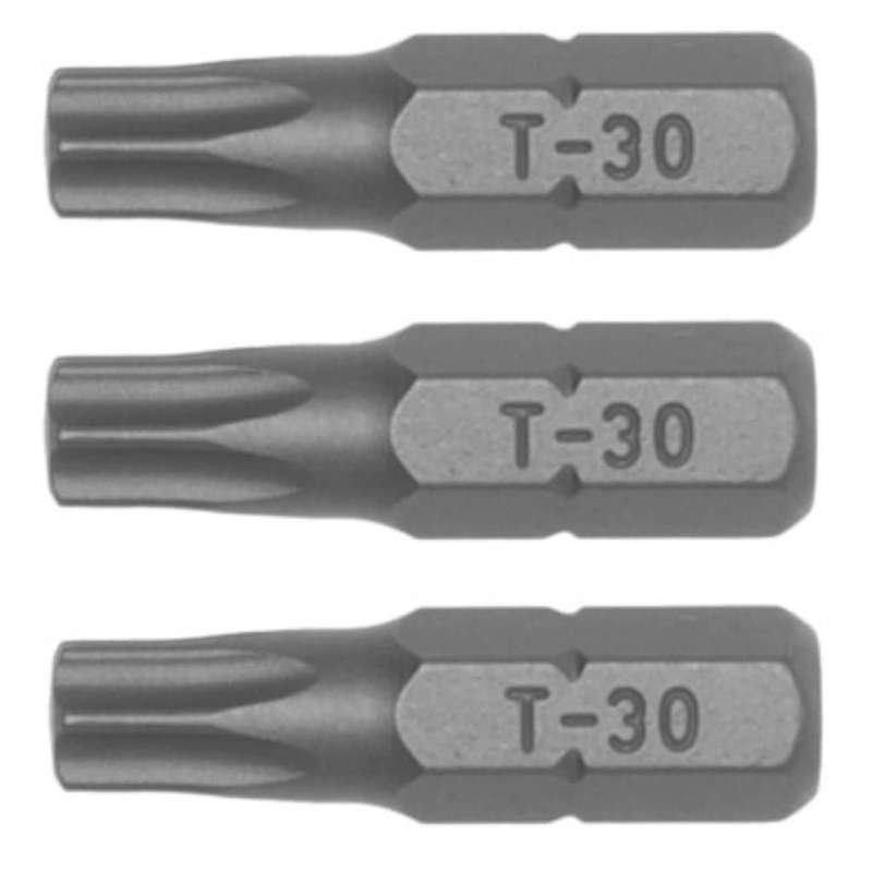 3PC 1/4inch Drive Hex TX30 Torx Bit 25MM