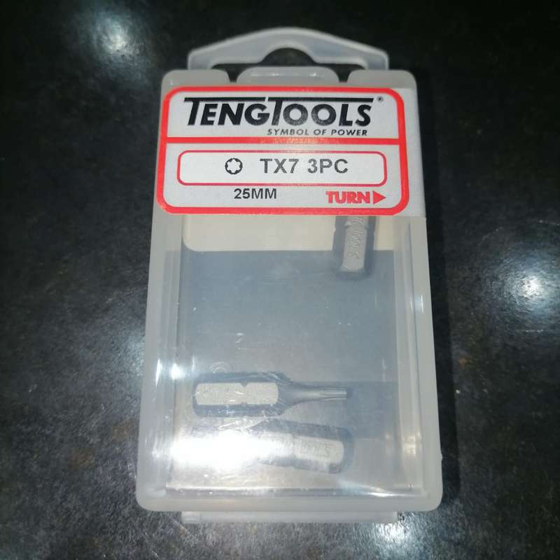 3PC 1/4inch Hex Drive TX07 Torx Bit 25MM