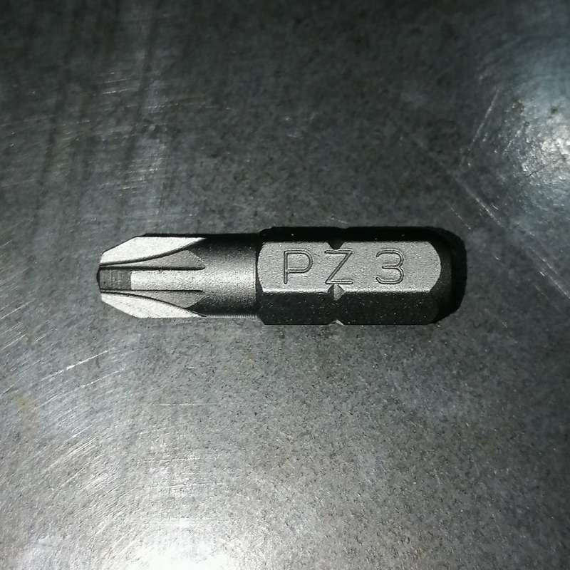 10PC 1/4inch Hex Drive PZ3 Pozidriv Bit 25mm