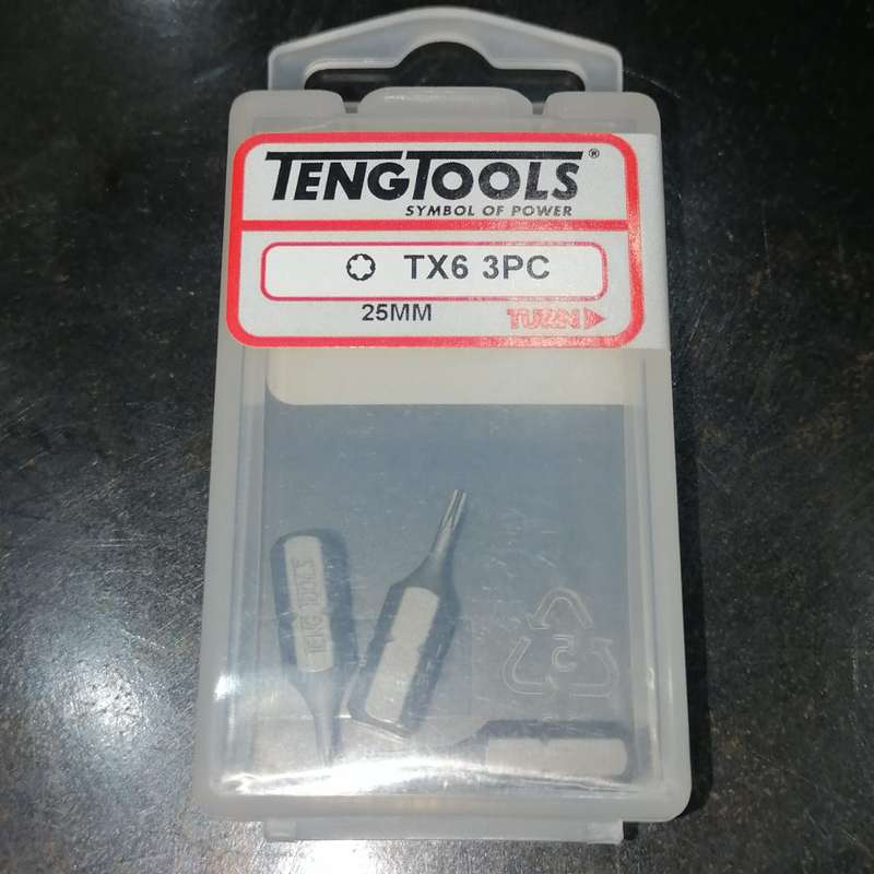 3PC 1/4inch Hex Drive TX06 Torx Bit 25MM