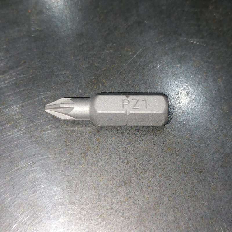 3PC 1/4inch Hex Drive PZ1 Pozidrive Bit 25MM Long