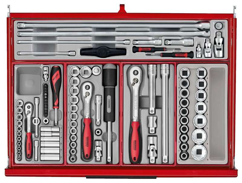 26" PRO35 roller cabinet tool kit 628 pieces red