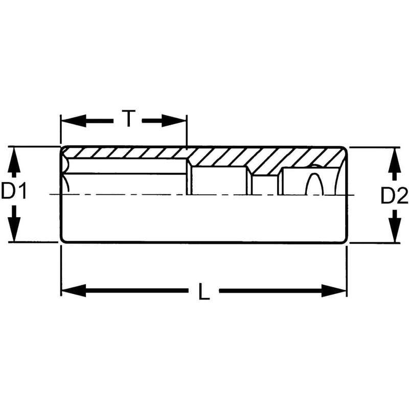 1/4inch Drive Deep Socket 8mm