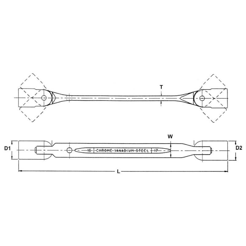 12X13MM Double Flex Wrench