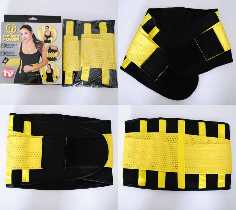 Unisex Xtreme Power Belt Hot Slimming Thermo Shaper Waist Trainer Neoprene Belt - MEDIUM / PINK