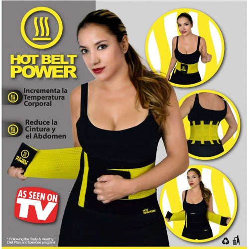 Unisex Xtreme Power Belt Hot Slimming Thermo Shaper Waist Trainer Neoprene Belt - MEDIUM / PINK