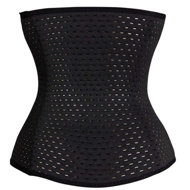 Waist trainer hot shapers waist trainer corset Slimming Belt Shaper body shaper slimm... - black / S