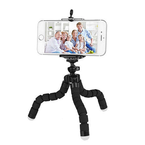 Mini Flexible Octopus Tripod Camera Phone Tripod Stand 360 Degree Roating Head for iPhone... - Black