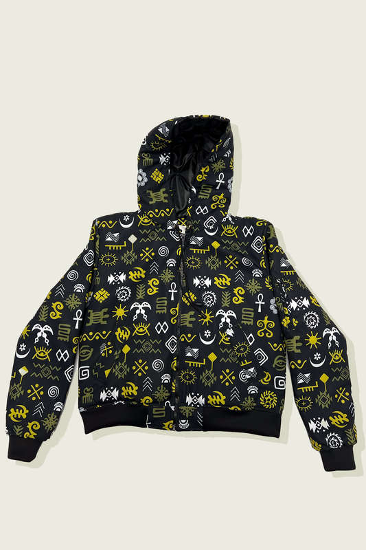 Adinkra Winter Hoodie Jacket